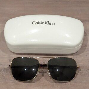 Calvin Klein Unisex Rectangular Sunglasses Tortoise Arms R342S  59-16-120